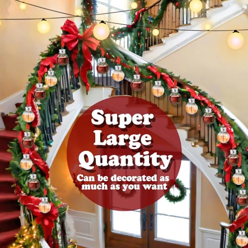 Fillable Christmas Ornament Balls with Silver Lids - Clear, 100 Pack