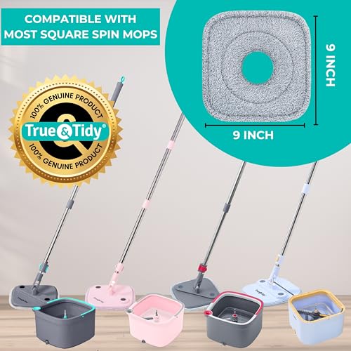 True & Tidy 2-Pack 9-Inch Microfiber Mop Pad Refills for SPIN-800