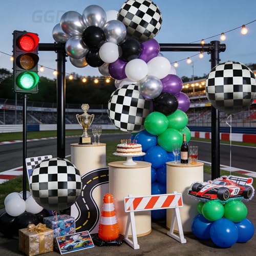 Monster Truck Balloon Bundle - 20 Pcs Race Theme Decor Kit