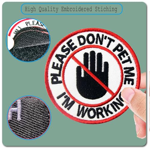 3" Tactical Service Dog Patch - Please Don't Pet Me I'm Working