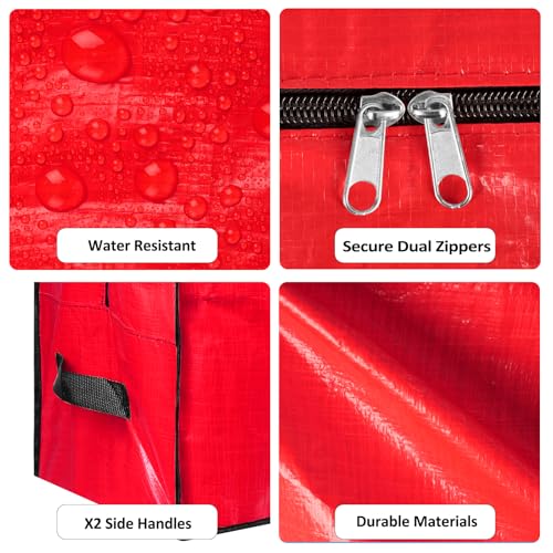 9 ft Red Christmas Tree Storage Bag - Waterproof & Durable