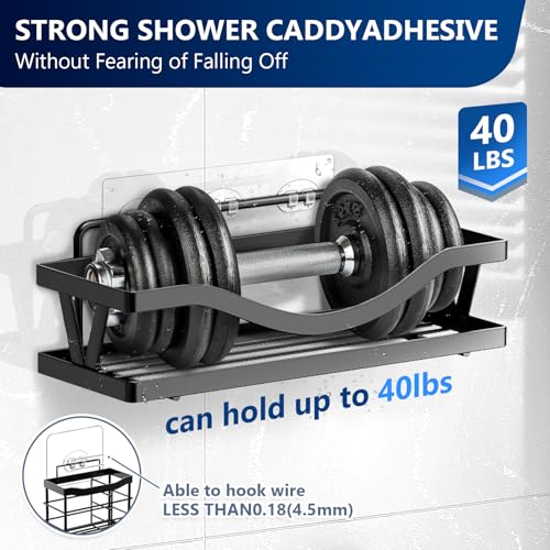 14 Pack Shower Caddy Adhesive Replacement Hooks - Transparent Clear