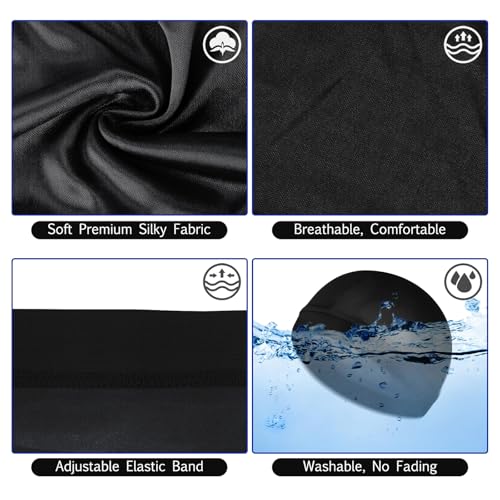 Sibba 3 Pieces Satin Silky Wave Caps for 360 720 Waves Headwear