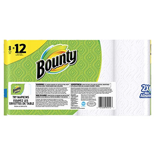Bounty Select-A-Size White Paper Towels, 8 Giant Rolls