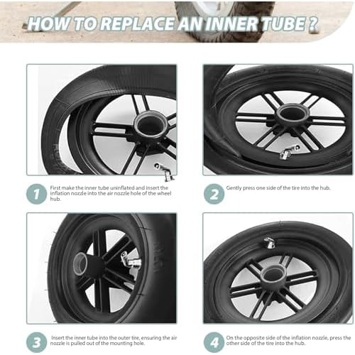 (2-Pack) 12.5x2.75/2.50 Bike Tube, 12.5x3.0 Inner Tube 12x2.50 Tube