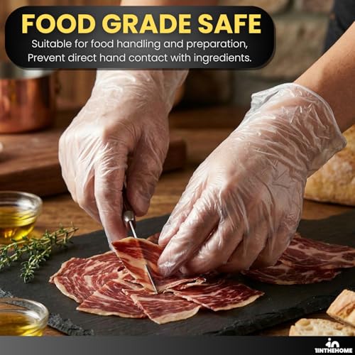Extra Large Disposable Vinyl Gloves for Food Handling - 100 Pack