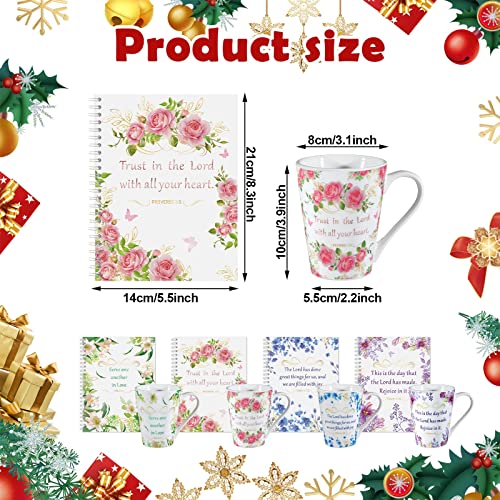 Christian Gift Set with Bible Verse Mugs & Journals - Religious Inspirational Gifts for Women