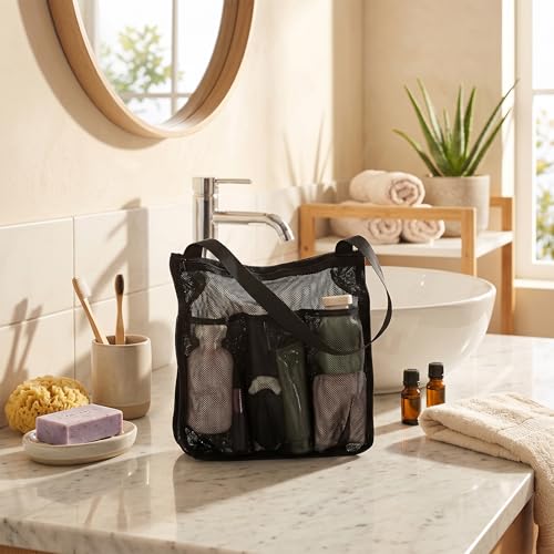 Ocapind Portable Mesh Shower Caddy - Hanging Toiletry Organizer for Gym
