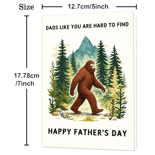 Funny Bigfoot Father's Day Card - Dads Like You Are Hard to Find (ZN-521)