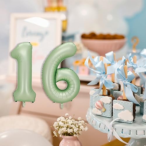 40 Inch Olive Green Number 10 Foil Balloon for Celebrations