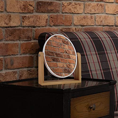 LOTIKO Double Sided Makeup Mirror, 1X/3X Magnifying Mirror with Bamboo Stand