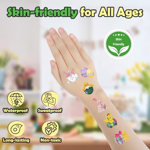 Easter Temporary Tattoos - 150+ Waterproof Designs for Party Favors