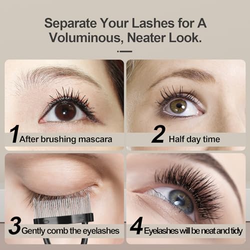 SWEET VIEW Eyelash Comb and Mascara Clump Remover Tool with Metal Teeth