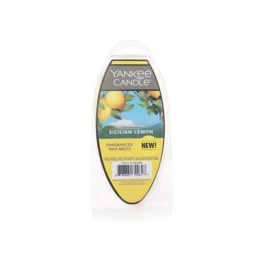 Yankee Candle Scented Wax Melts for Wax Warmers, Candle Wax Melts Refills, Long Lasting Home Fragrance, Sicilian Lemon 6 Count (Pack of 1)