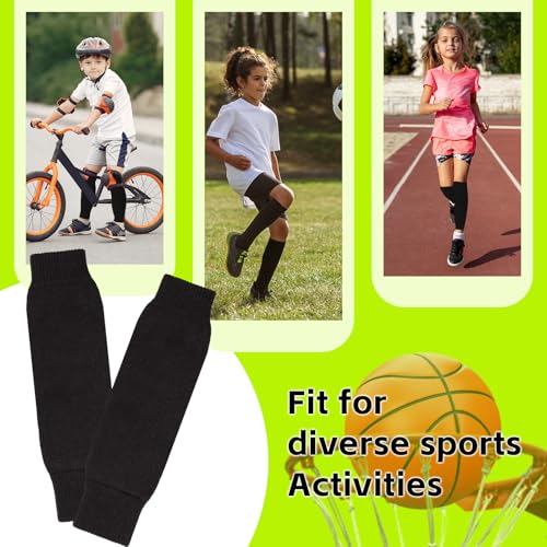 3 Pairs Kid Soccer Sleeves, Calf Compression Sleeve,Sports Shin Guard Sleeves for Youth Boys Girls Rugby Baseball Football Softball
