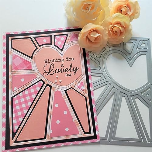Heart Line Background Metal Cutting Dies for Card Making Scrapbooking