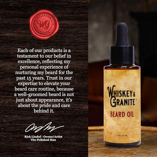 Whiskey & Granite Natural Beard Oil - Fresh Mint 1.7 oz