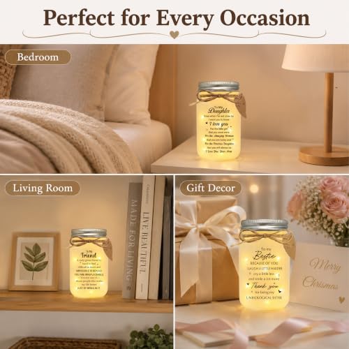 Daughter Gifts from Mom Mason Jar Night Light - To My Daughter Variation of THIS Listing