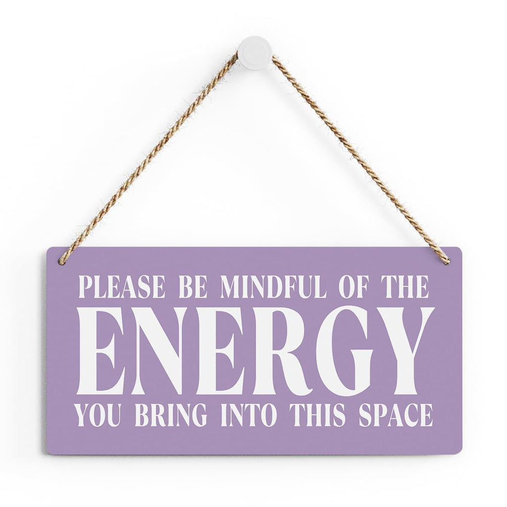 Purple Decor Spiritual Meditation Room Decor Inspirational Spa Decoration Positive Affirmations Wall Wood Plaque Sign Hanging Door Sign Home Office Yoga Room Decoration