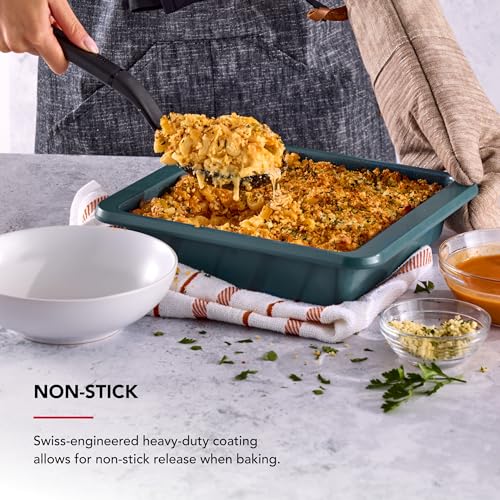 KitchenAid Agave 9-Inch Nonstick Square Cake Pan - Dishwasher Safe, Aluminized Steel