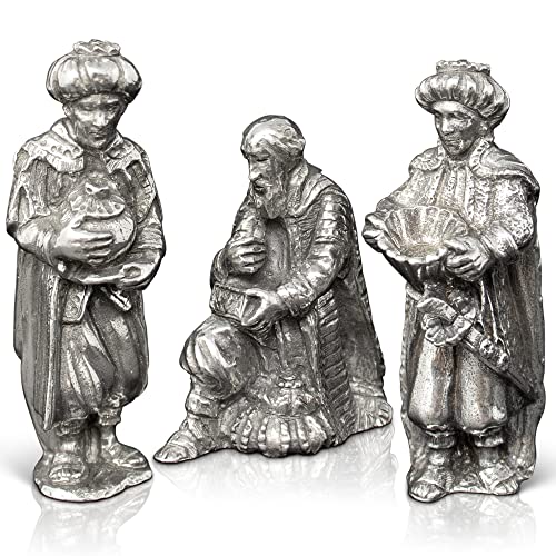 Danforth Pewter Nativity Set - Handcrafted Wisemen Figurines - Made in USA