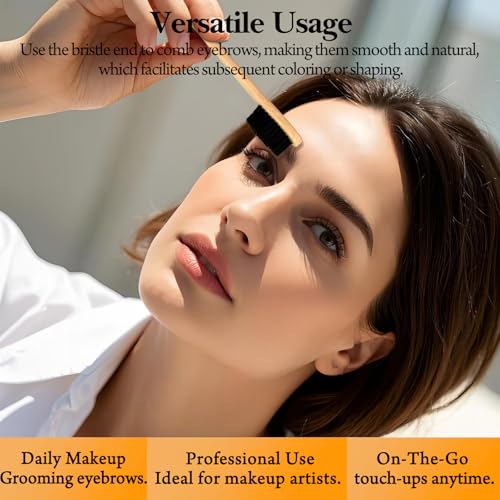 Zoolinn Eco-Friendly Bamboo Dual-Ended Eyebrow Brush & Spoolie Comb