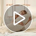 Mosluna Light Gray Waffle Pillow Shams Set of 2, 20x26 in.