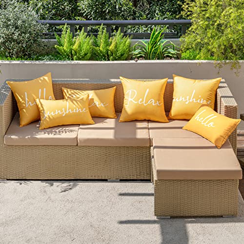 MIULEE Waterproof Outdoor Throw Pillow Covers, 16x16 Inch, Set of 2
