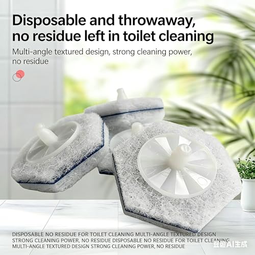 10 Disposable Toilet Brush Refill Heads for Easy Cleaning
