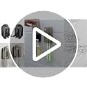 HOOALEE Wall Mounted Toothbrush Holder Set - Black Self-Adhesive Bathroom Organizer with 2 Cups