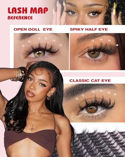 CORUSCATE Manga Lash Clusters Wispy Anime Eyelash Extensions 10-16mm