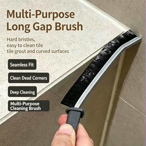 Crevice Cleaning Brush Set - 3pc Stiff Bristle Tool for Tight Spaces