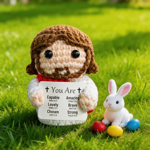 Handmade Crochet Jesus Doll | Inspirational Christian Gift
