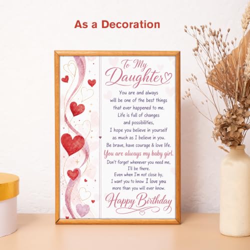 Happy Birthday Card for Daughter - Style C - Sentimental Gift from Mom Dad
