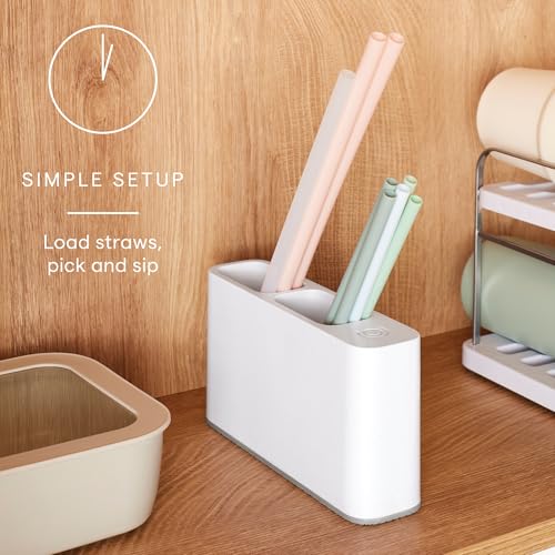 YouCopia SipStation Straw Holder - 20 Straw Capacity Organizer