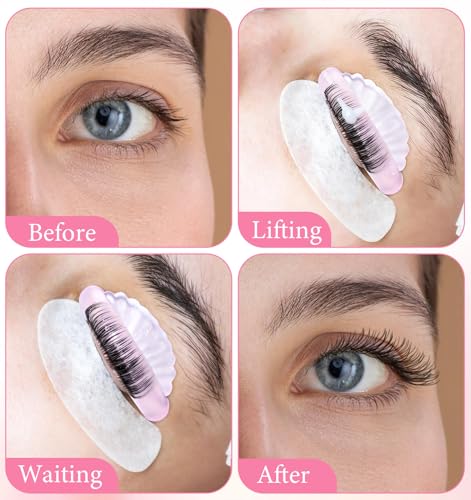 Self-Sticky Lash Lift Flat Shields, Silicone Pads for Eyelash Perm 10Pcs
