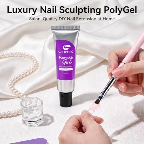 Gelike EC Poly Gel for Nail Extension Pink Builder Gel HEMA Free