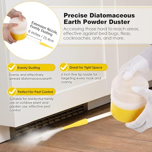 Mysora Diatomaceous Earth Powder Duster Kit for Precise Pest Control