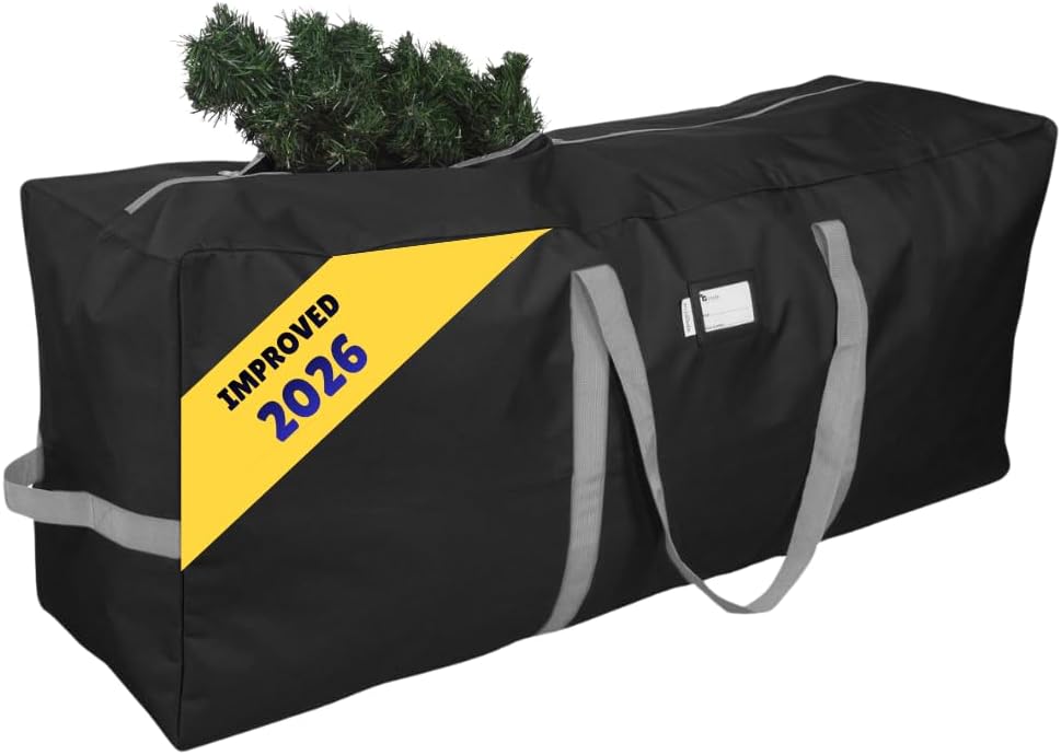 Primode Heavy Duty Christmas Tree Storage Bag - Fits Up to 7.5 Ft Disassembled Tree | Durable 600D Oxford Material | 50” x 15” x 20”