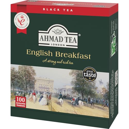 Ahmad Tea English Breakfast Black Tea, 100 Individually Wrapped Teabags