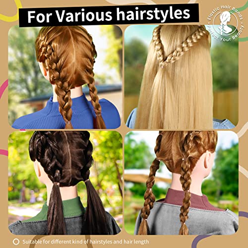 Teenitor Light Brown Hair Elastic Bands, 20mm Small Rubber Hair Ties 300pcs