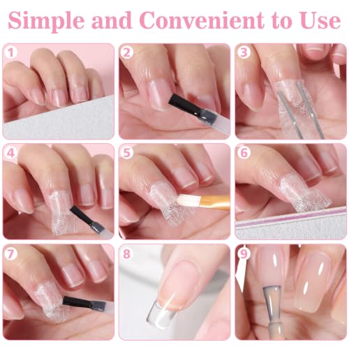 Quilax Silk Nail Wrap & Fiber Glass Repair Kit - 50pcs
