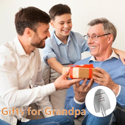 Funny Engraved Stainless Steel Ice Cream Spoon for Grandpa