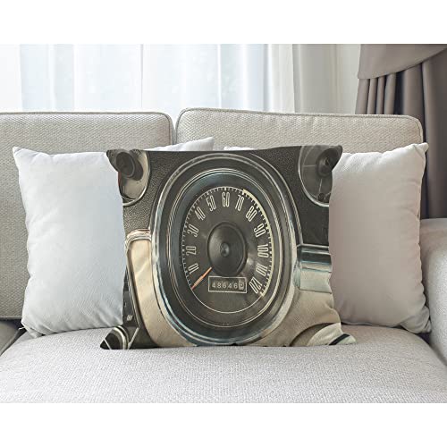 Ford Mustang Fastback Throw Pillow Cover, 18x18 Inch Cotton Linen Cushion