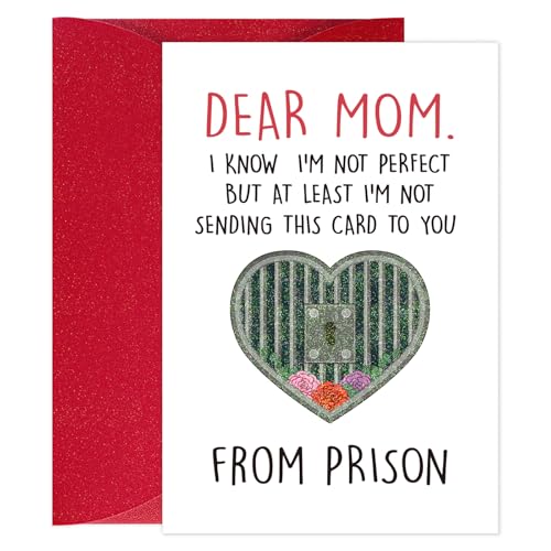 Funny Mother's Day Card from Prison with Envelope - 5.5"x8"
