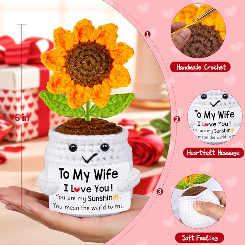 Handmade Crochet Sunflower Doll Gift for Wife - Romantic Keepsake