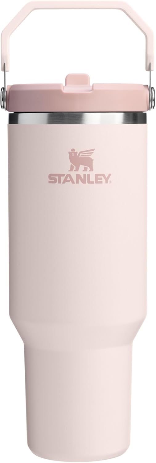 STANLEY IceFlow 2.0 Tumbler - 40 oz Insulated Water Bottle with Flip Straw & Handle | BPA-Free Rose Quartz