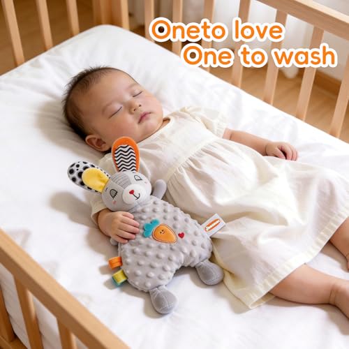 Ultra-Soft Rabbit Baby Security Blanket - Plush Lovey for Newborns