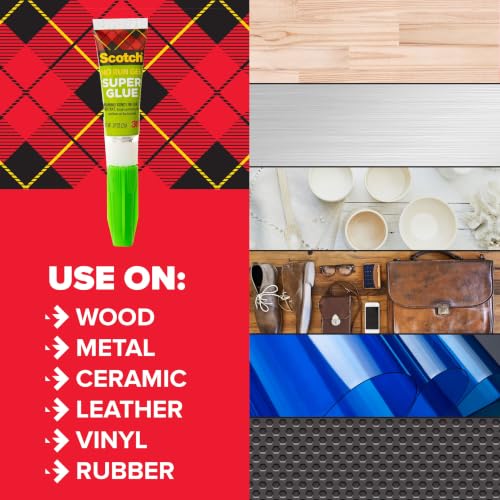 Scotch Super Glue Gel 2-Pack, 0.7 oz - Fast-Drying Adhesive