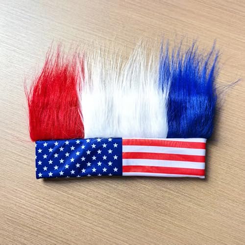Patriotic USA Flag Headband - Red White & Blue Costume Hair